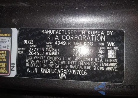 2023 Kia Sportage Hybrid Lx from USA, damaged, VIN KNDPUCAGXP7057016